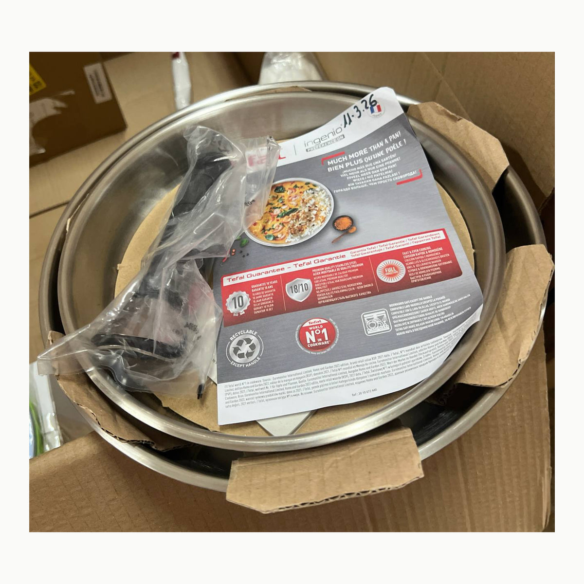 Tefal Ingenio Essential Sartén acero inoxidable