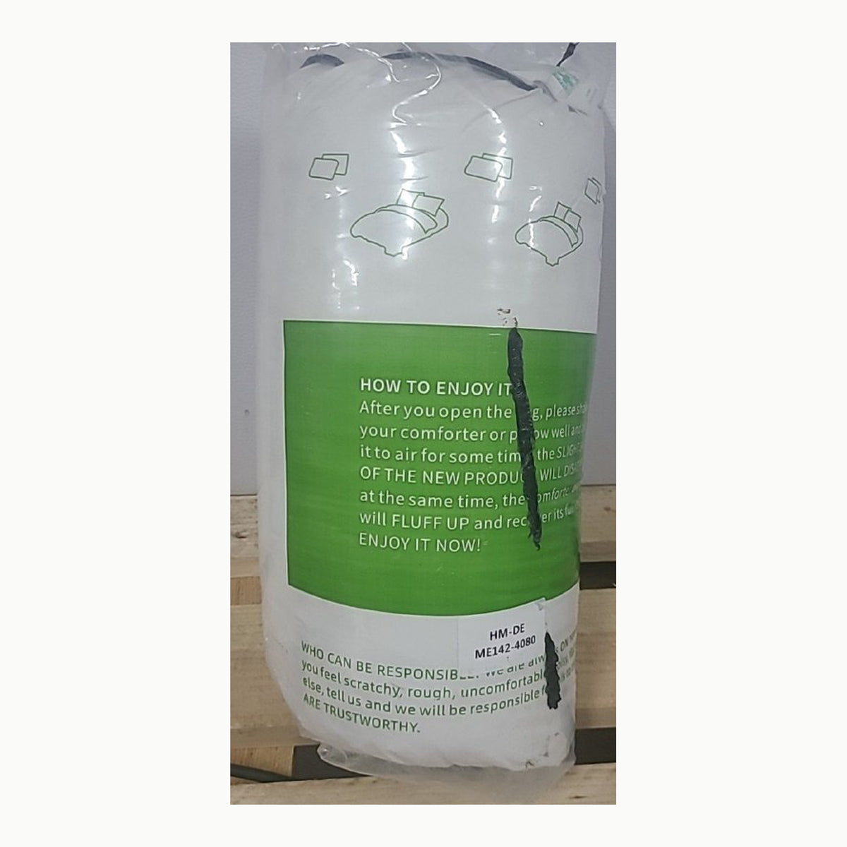 BPC Plumón de plumas orgánico almohadas 40x80 Pack de 2 Unidades