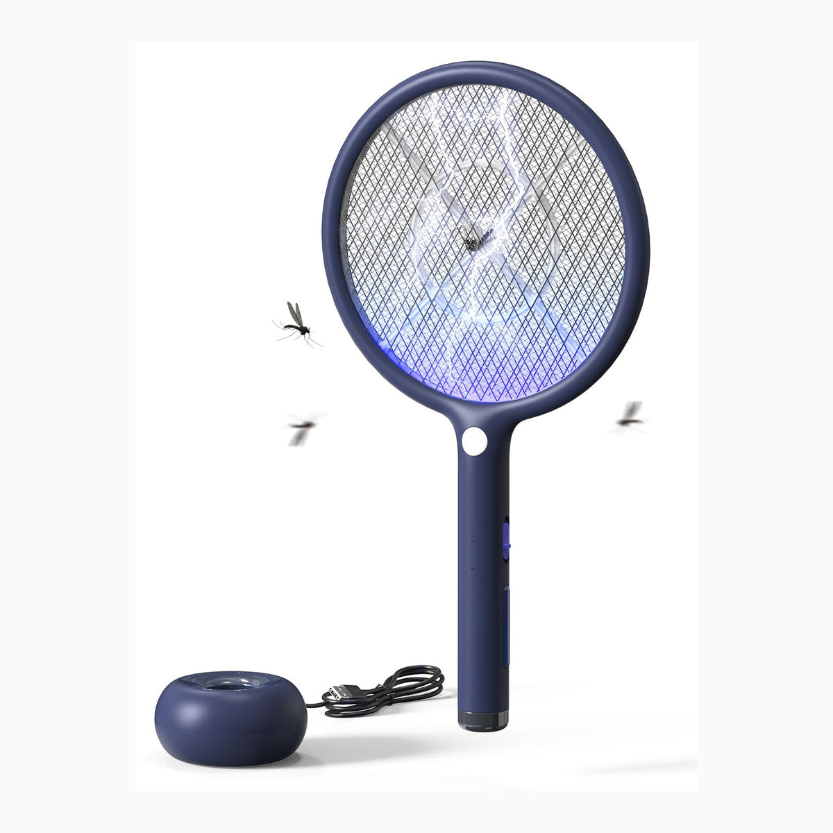 AROEVE Raquette Electrique Insectes, 2-en-1 Raquette Anti Moustique