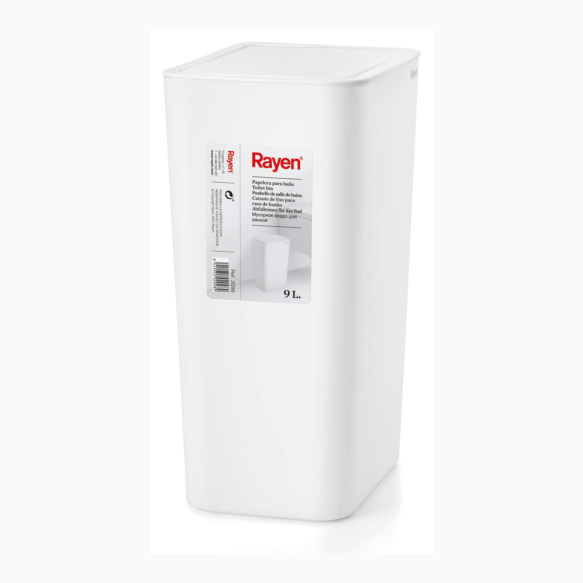Rayen Papelera para Baño con Tapa \| Capacidad de 9 litros \