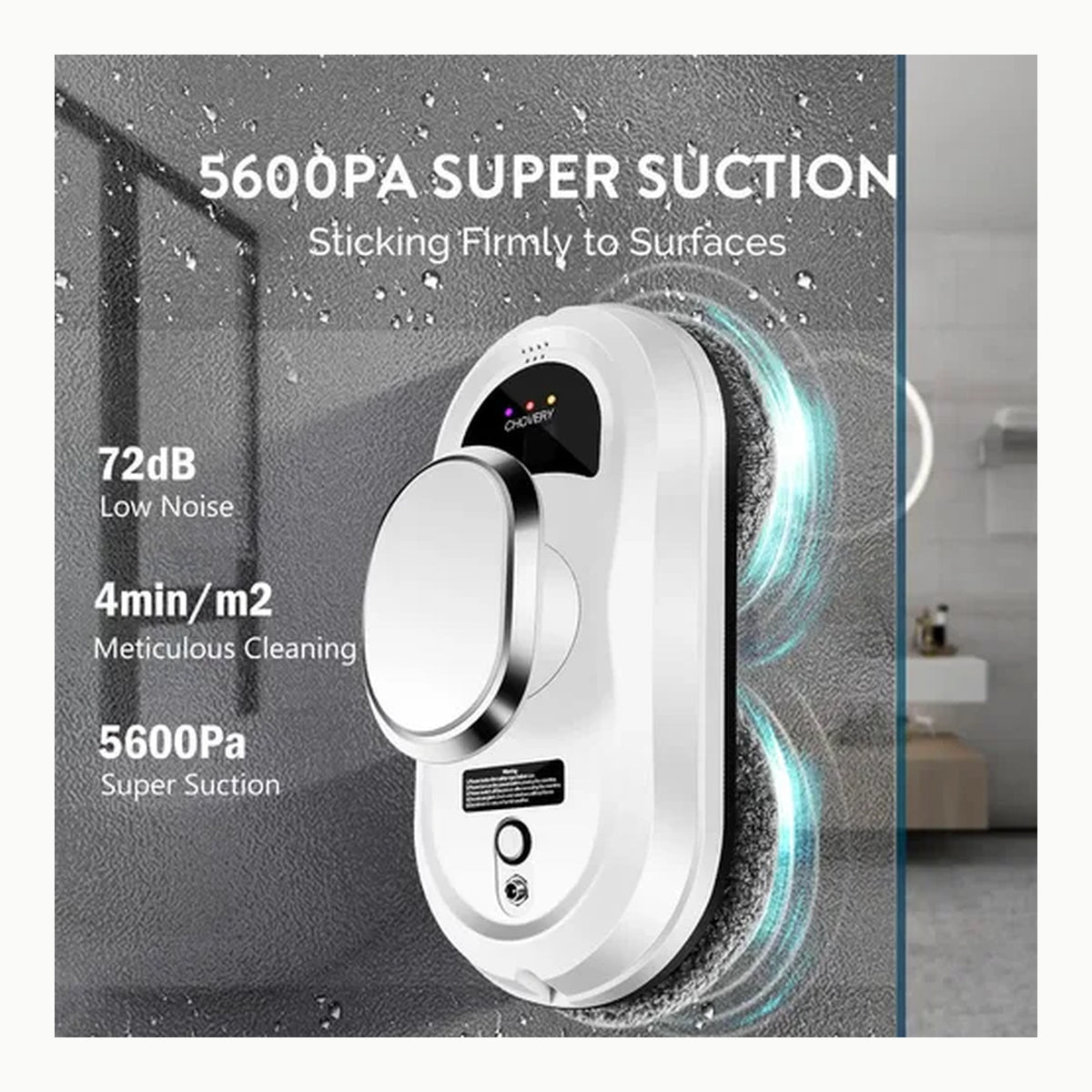 Cecotec Limpiacristales Aspirador de Ventanas Conga Rockstar 3700