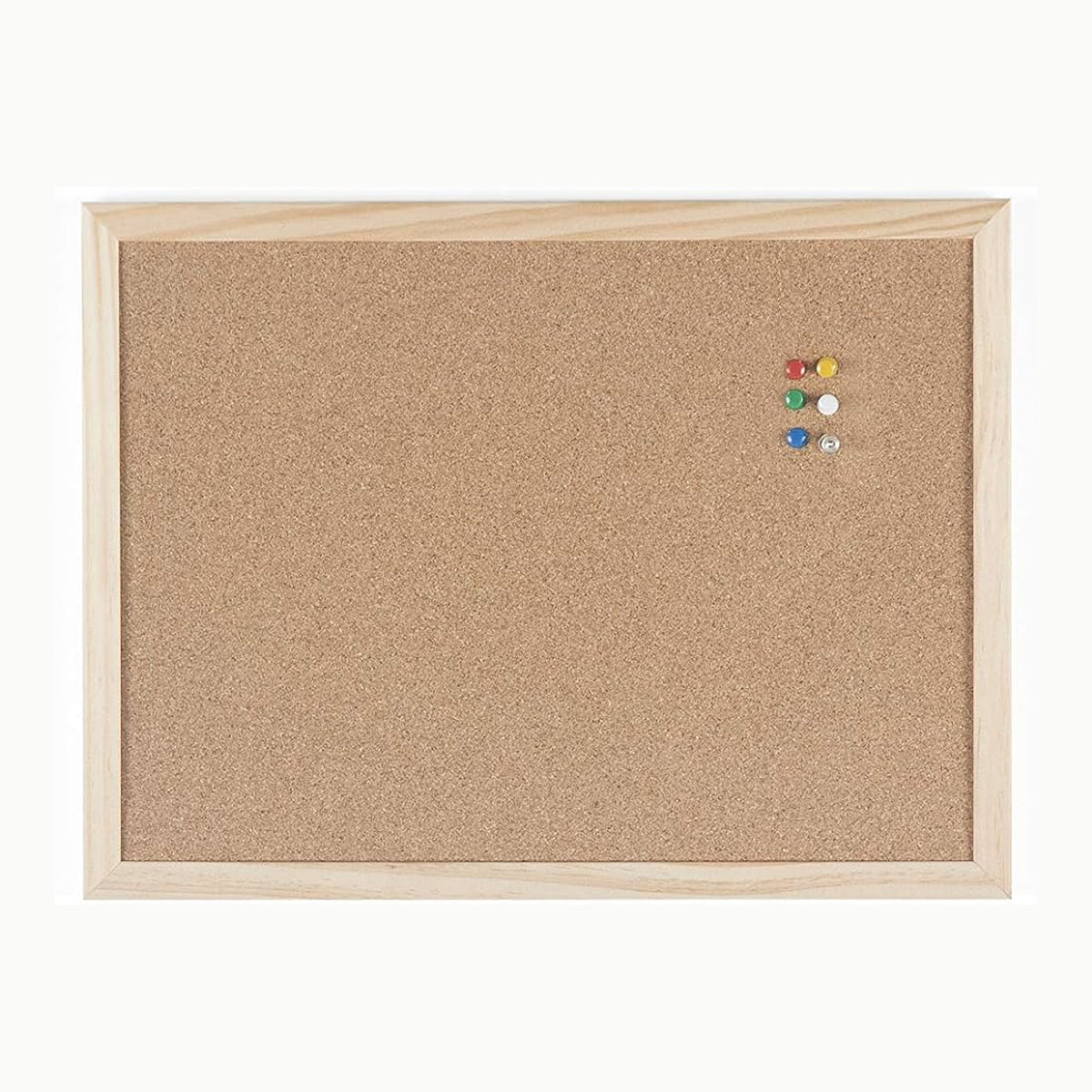 BoardsPlus Korktafel, 80 x 60 cm, Kiefer Holzrahmen, Naturkork