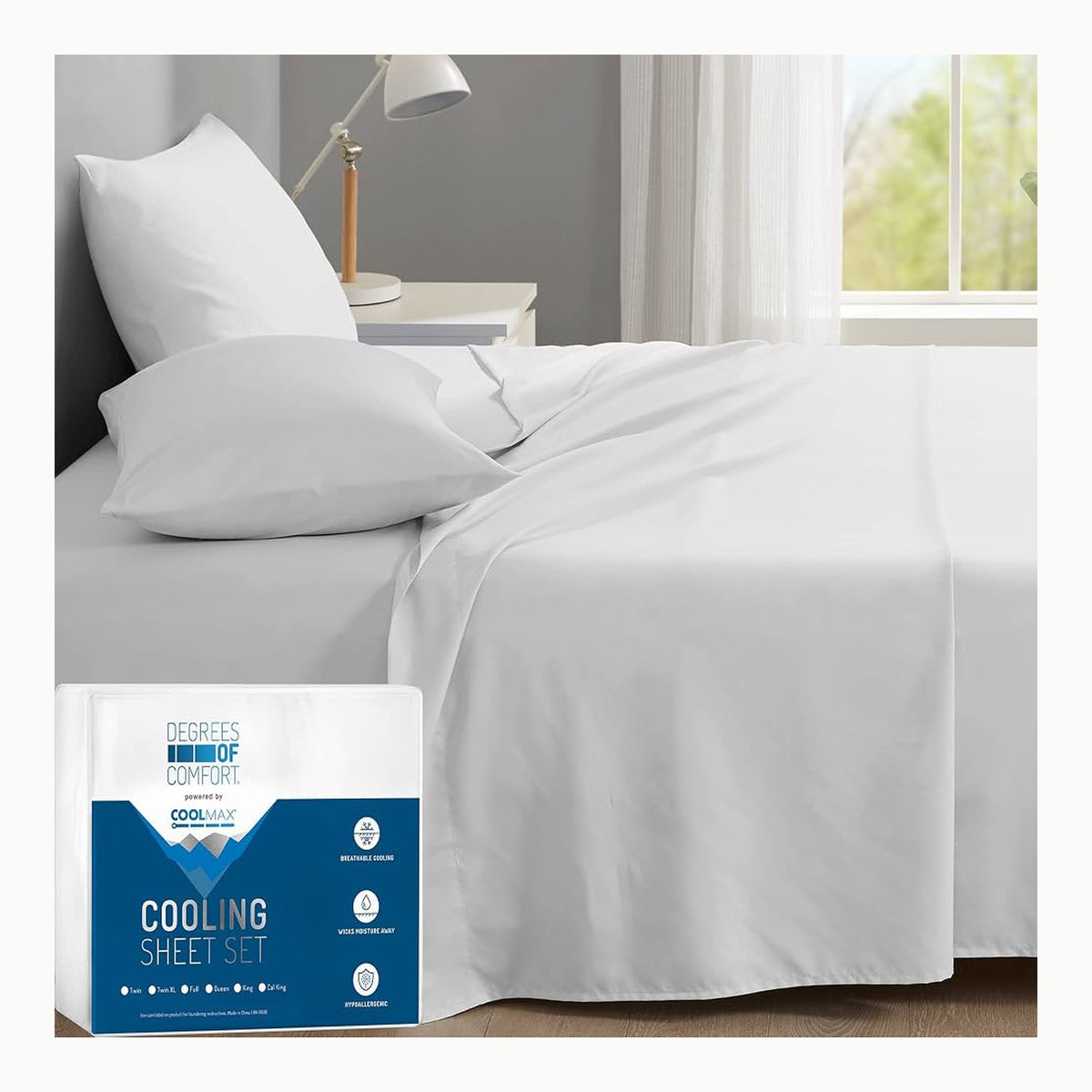 Degrees Home Collection - Drap-Housse 135x200 cm en Microfibre Douce