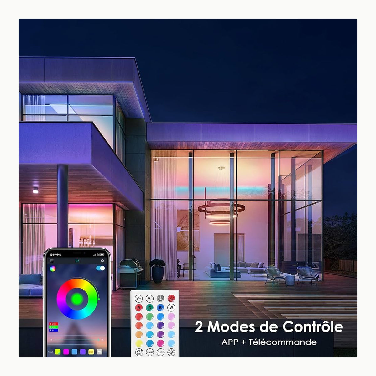 HOVVIDA Tira LED 10M, 30 LED/Metro, 1x10M, 24V RGB Luces LED, 300