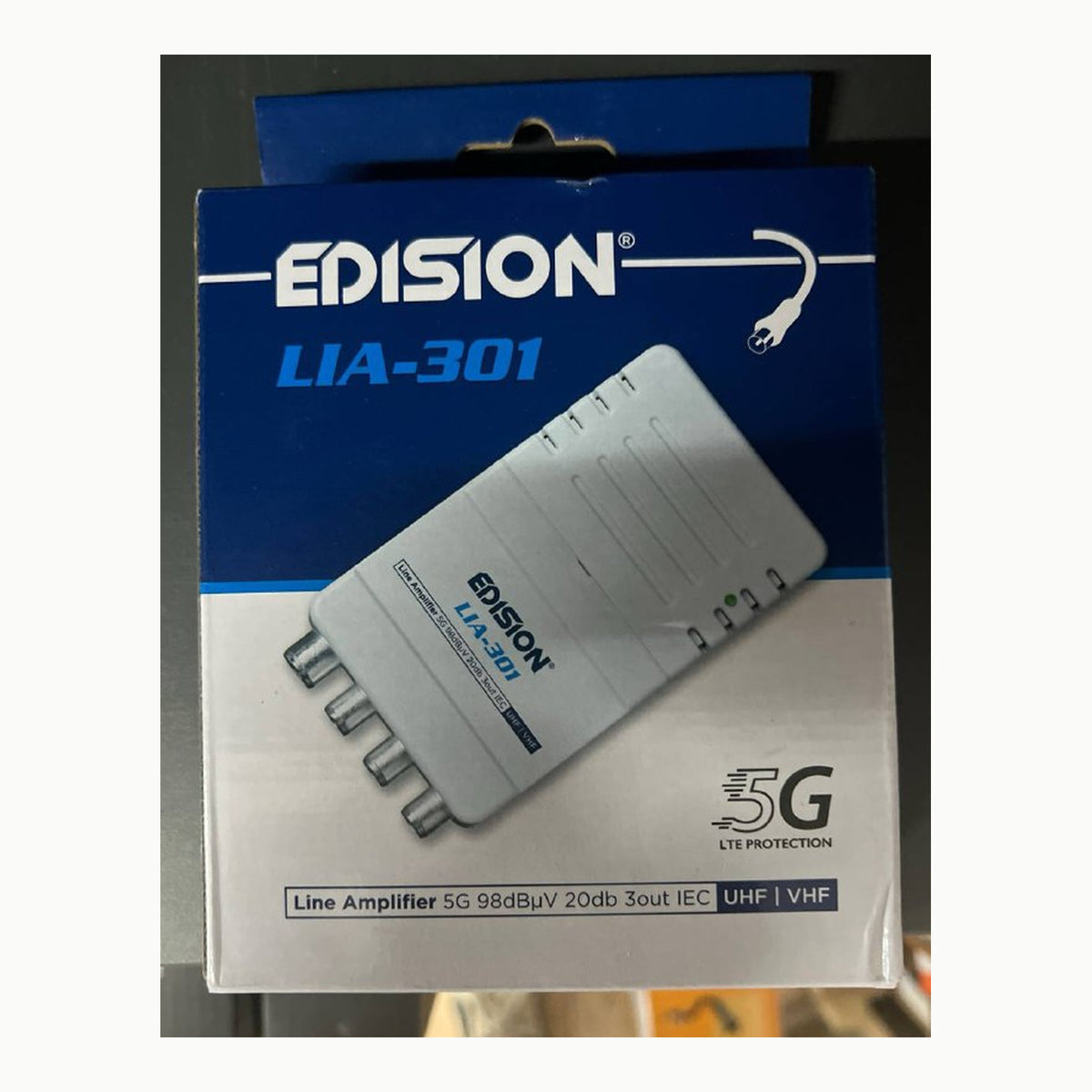 EDISION LIA-301 Amplificador Interior de Vivienda UHF/VHF, 5-20db