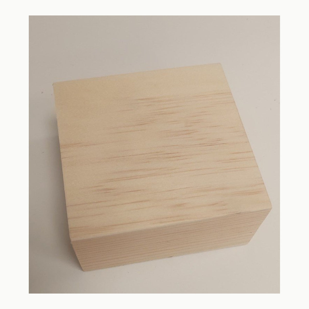 Artemio Boîte Carré, Bois, Beige, 10 x 10 x 5 cm