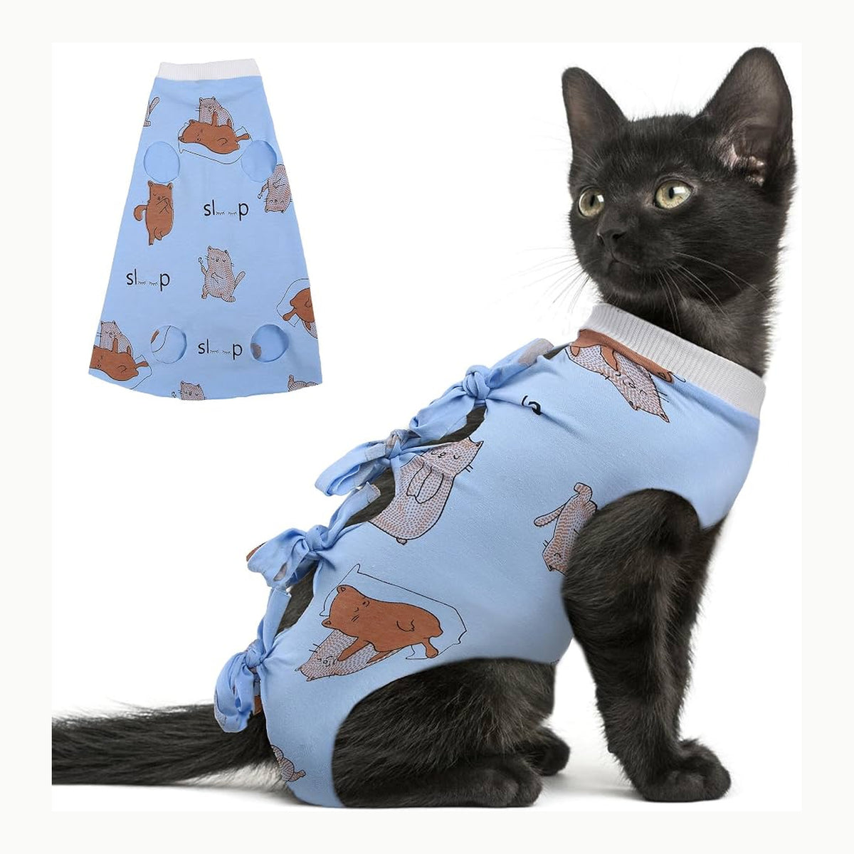 AEITPET Traje de recuperación Profesional para Gatos, Gata Camiseta