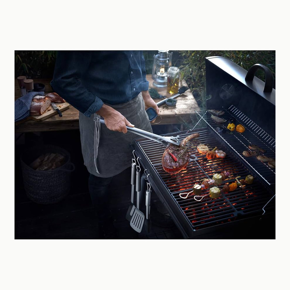 WMF BBQ - Pinzas para Barbacoa 32,5 cm, Pinzas para filetes