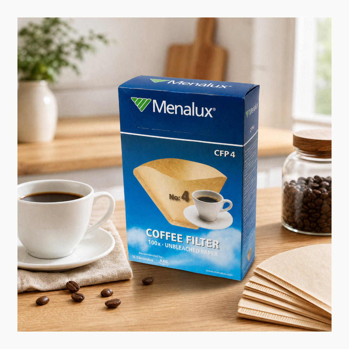 Menalux CFP4 100 Coffee Filters No. 4