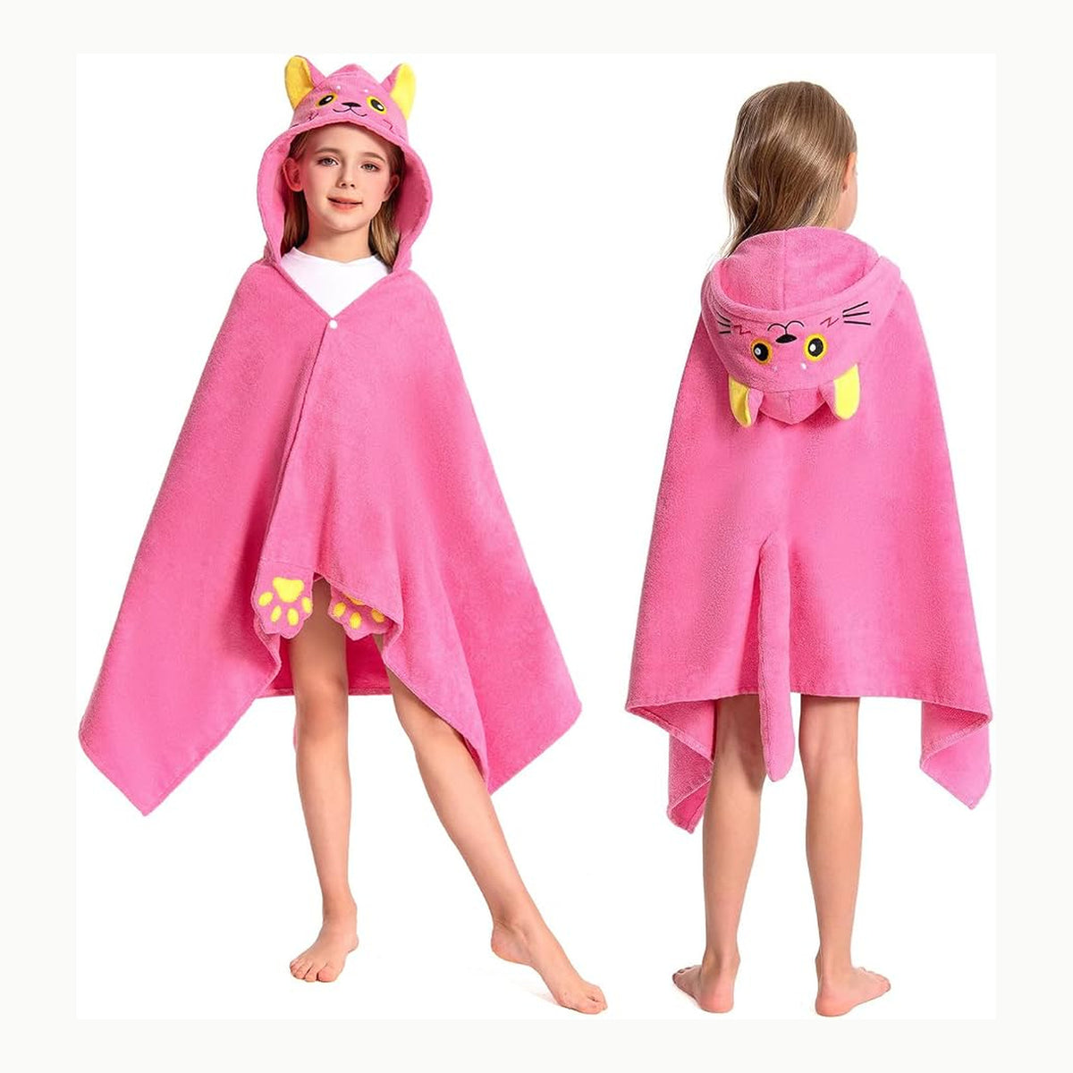Toalla con Capucha OLAOLA Toalla de Baño con Capucha para Niños