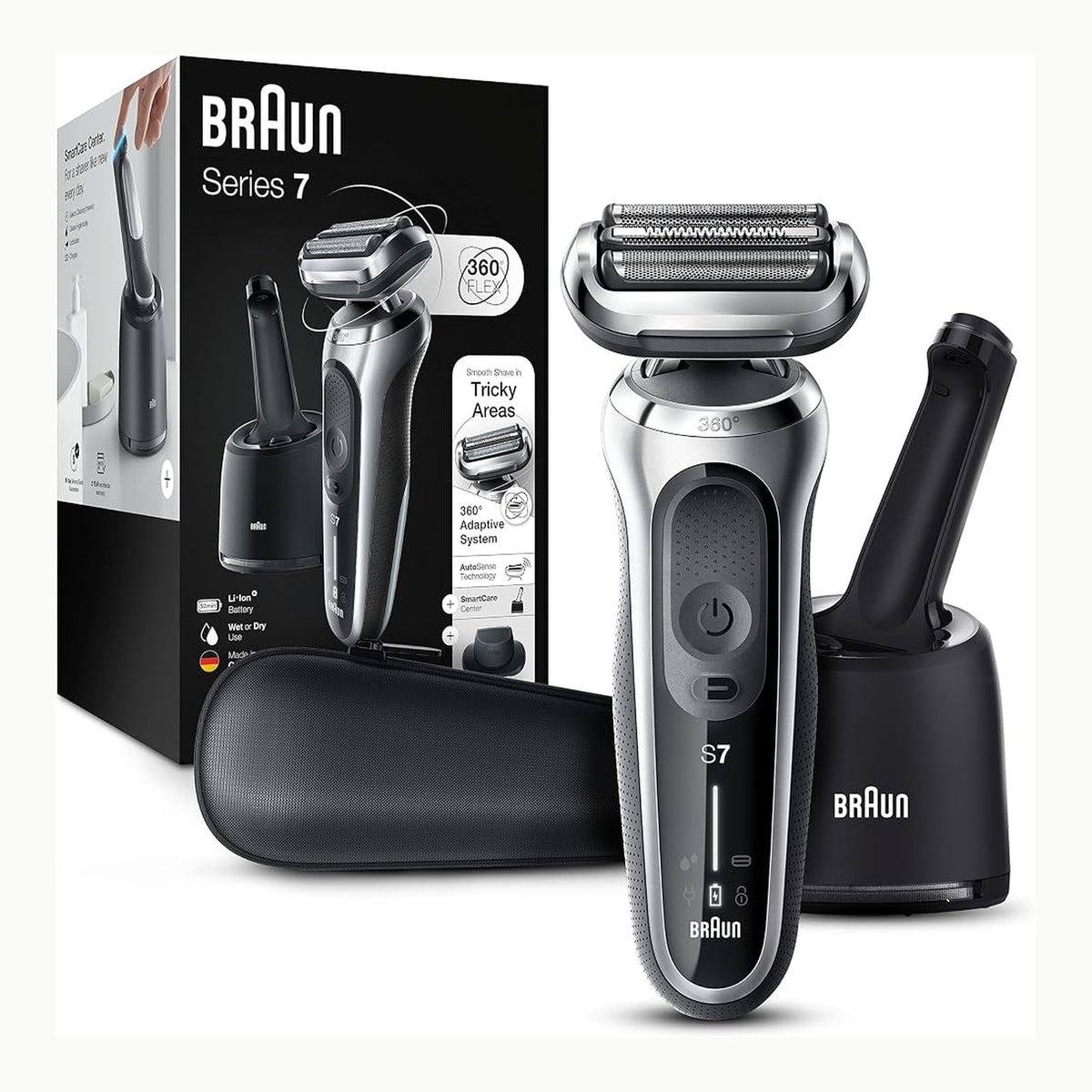 Braun 70S Argentée, Tête De Rasoir De Rechange, Originale, Pour