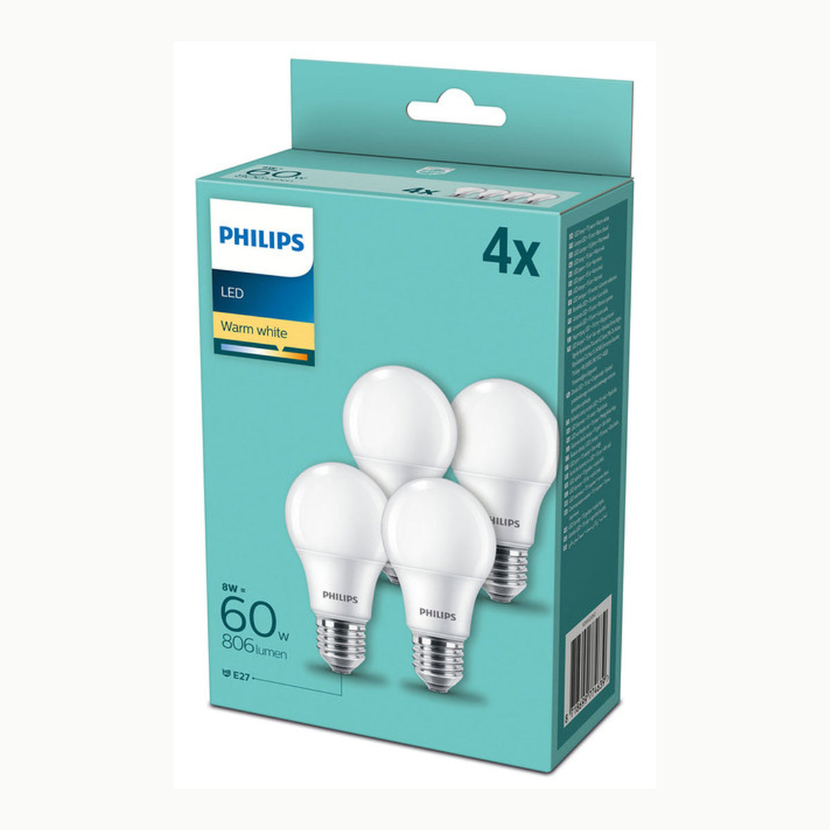Pack 5 bombillas LED estándar E27 9W 806lm 3000K Primer Leader