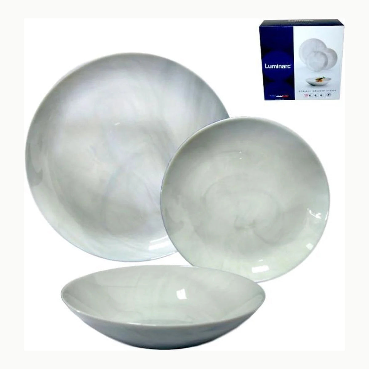 Luminarc Diwali Granit Marb Vajilla Opal Apto Microondas Apto