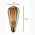 ST64 Vintage Edison Bulb 40W E27 Amber Glass 6 Pack
