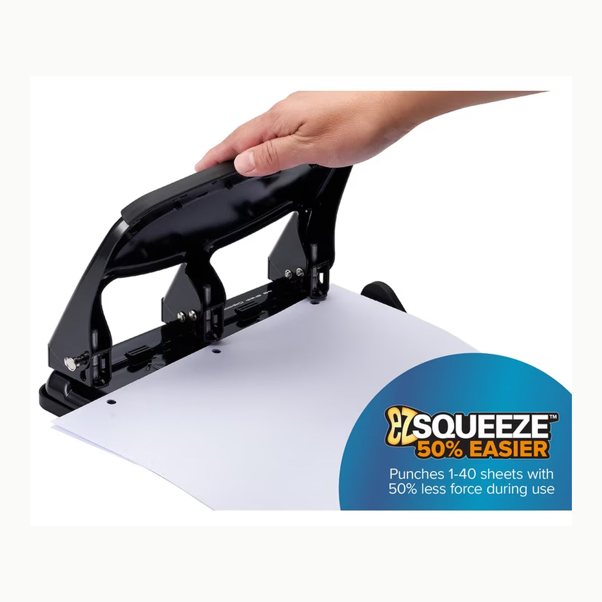 Herlitz - Perforadora de papel \(4 perforaciones, con guía