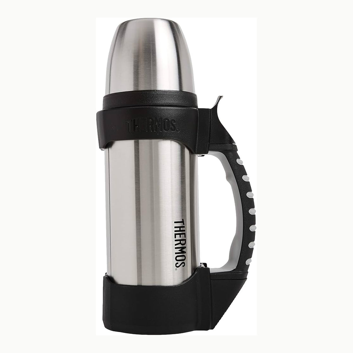 Termo King 1.2L THERMOS Termo King de acero inoxidable, negro de 1,2
