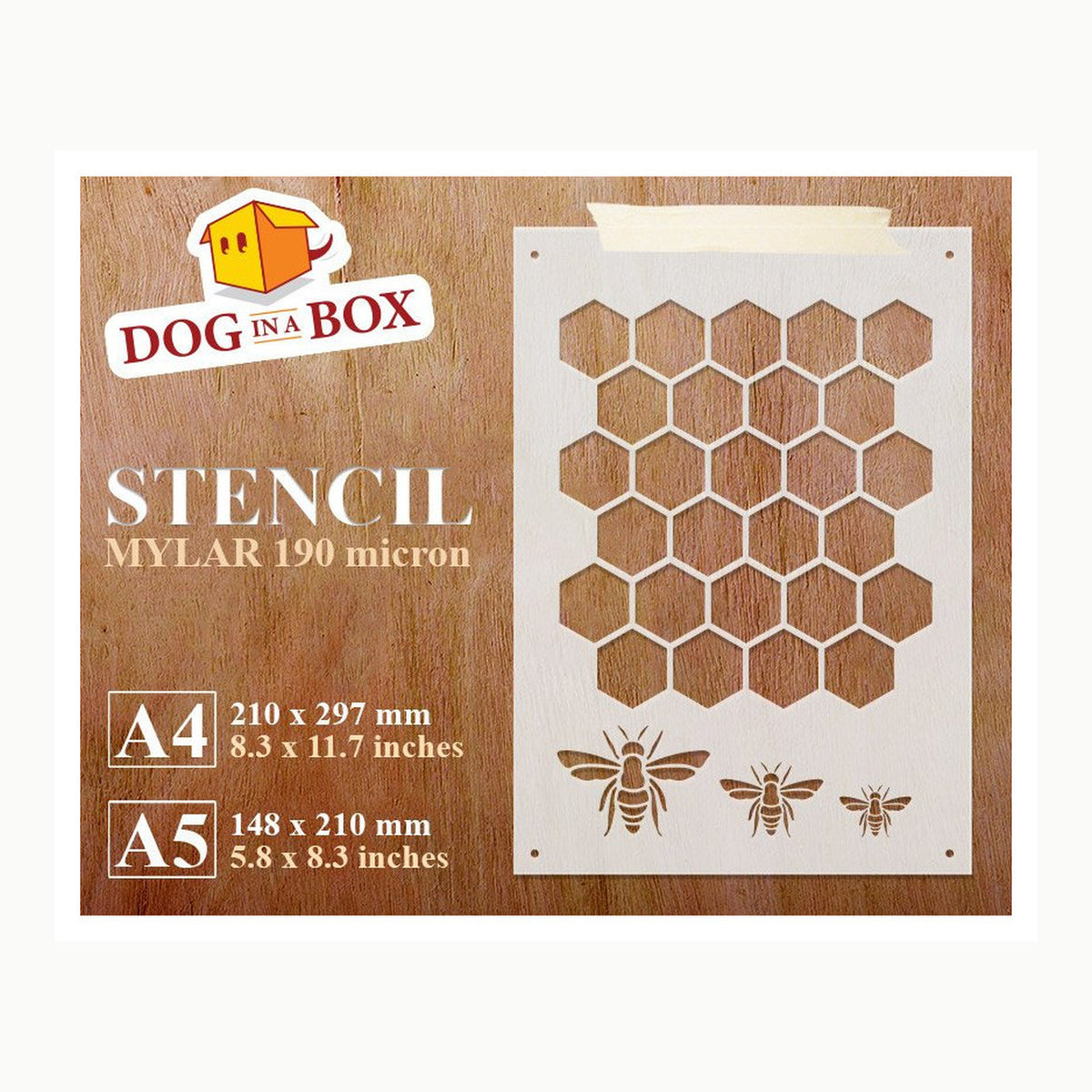 Waben Schablone Rayher 38968000 Schablone Waben klassisch, 30,5 x 30,5