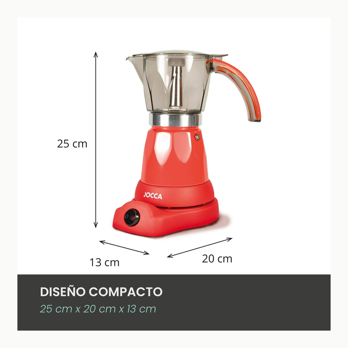 Cafetera Eléctrica 6 Tazas Jocca - Cafetera Italiana Eléctrica 6 Tazas