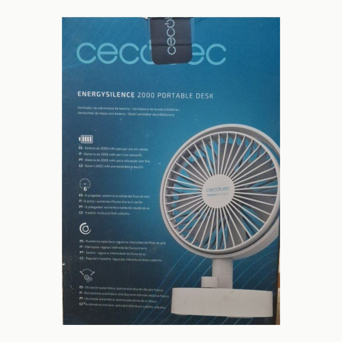 Ventilador portátil Cecotec Ventilador de Sobremesa a Batería