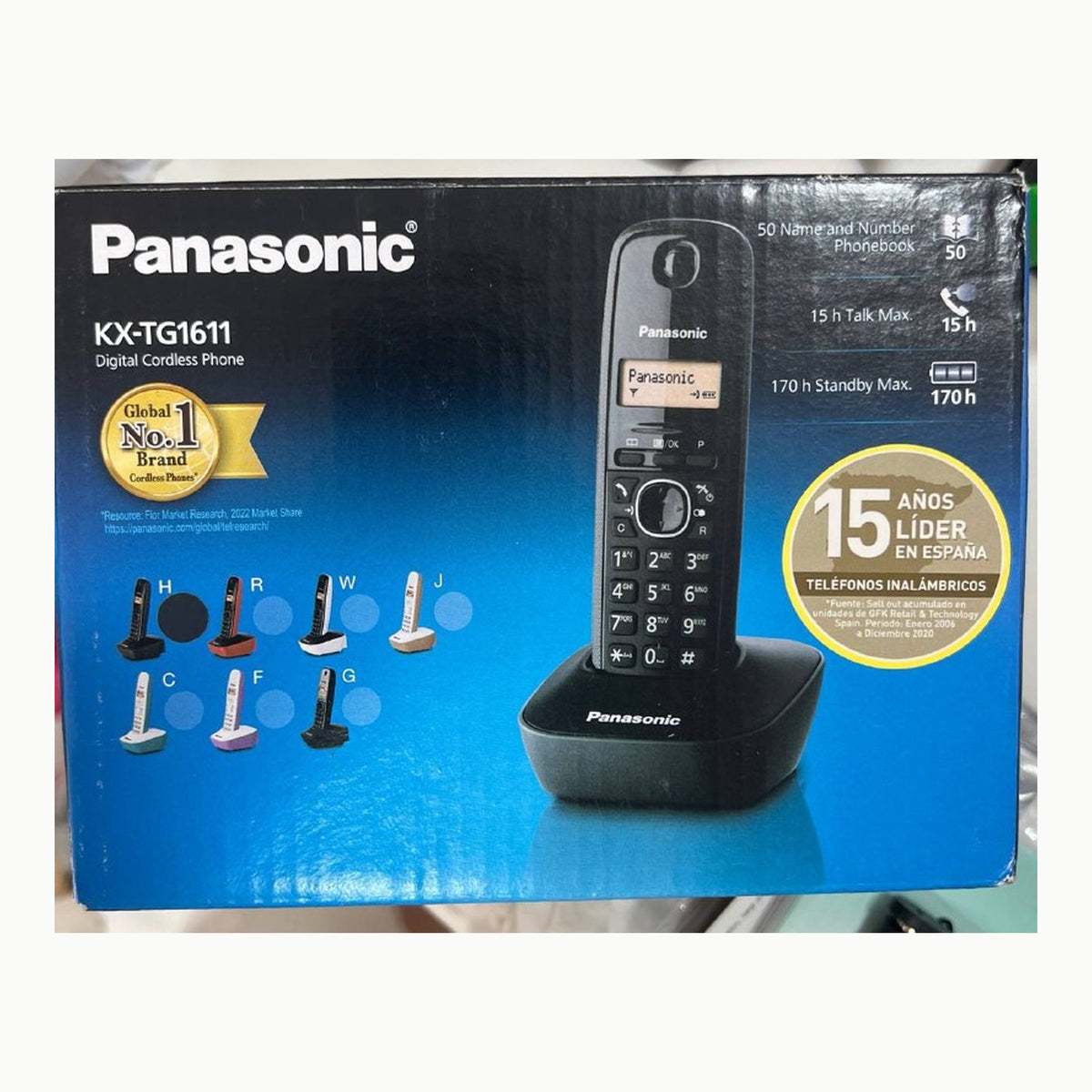 Panasonic KX-TG1611SPH - Teléfono Fijo Inalámbrico DECT, LCD