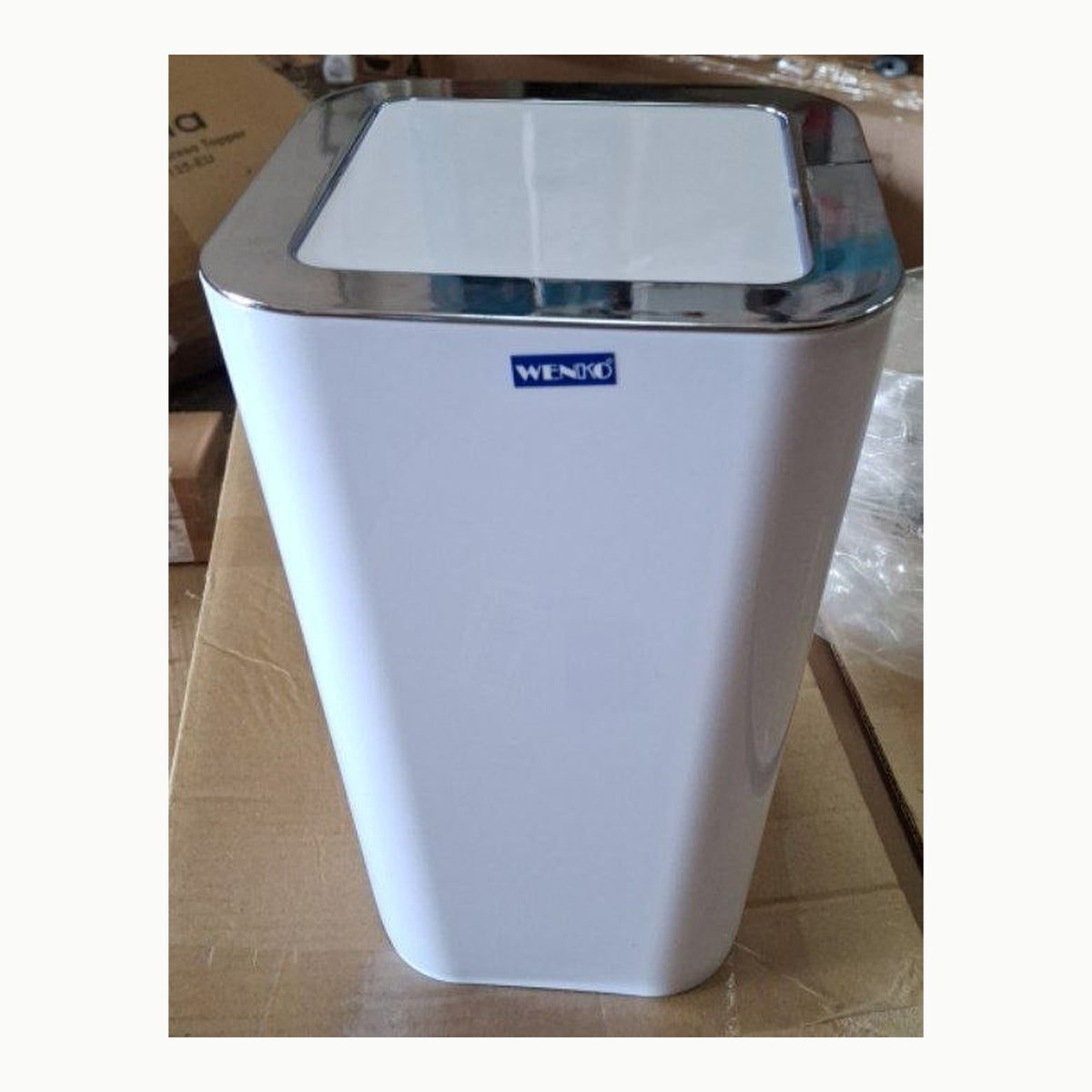 Wenko Atri cubo de basura 6L blanco