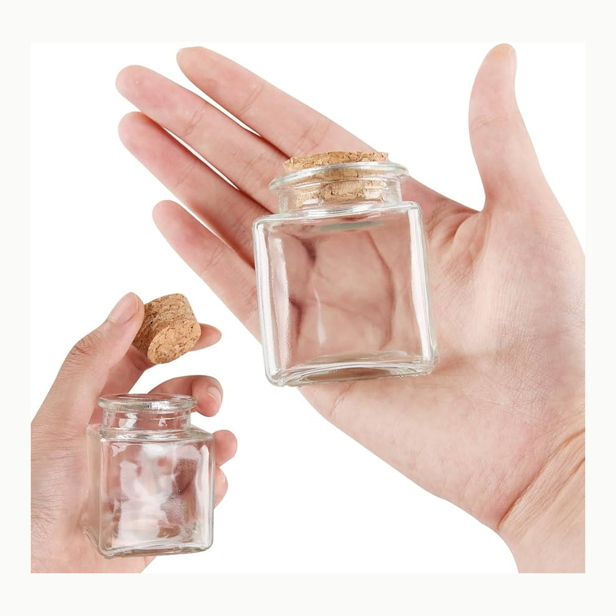 ATB-Foger 20 botellas de cristal pequeñas de 10 ml con tapón de