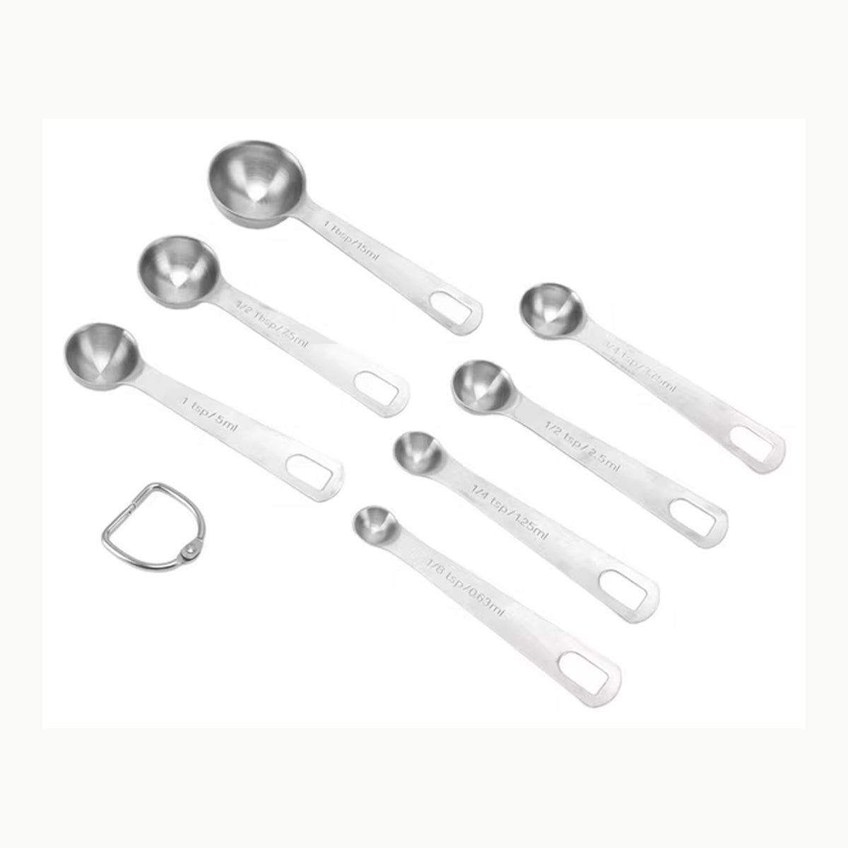n8n 2 cucharas medidoras de acero inoxidable de 7,5 ml, cucharas