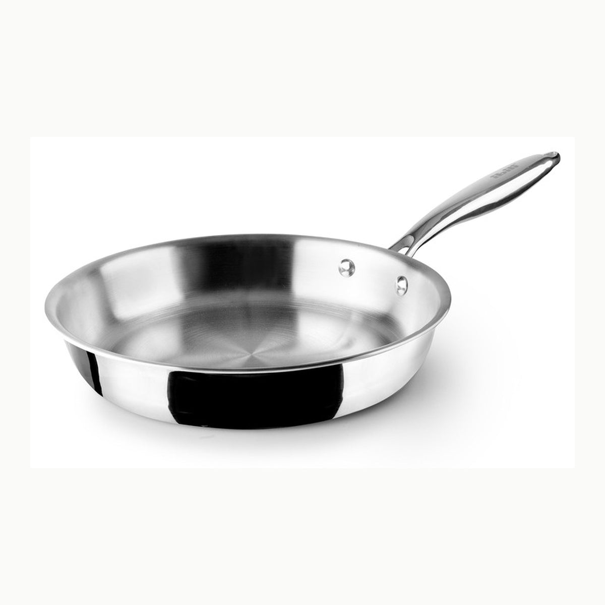 IBILI Poêle triple couche naturelle, 22 cm, acier inoxydable
