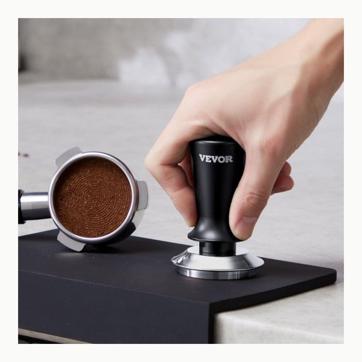 VIA CREMA Tamper para café 58 mm Tamper para café espresso Calibrado