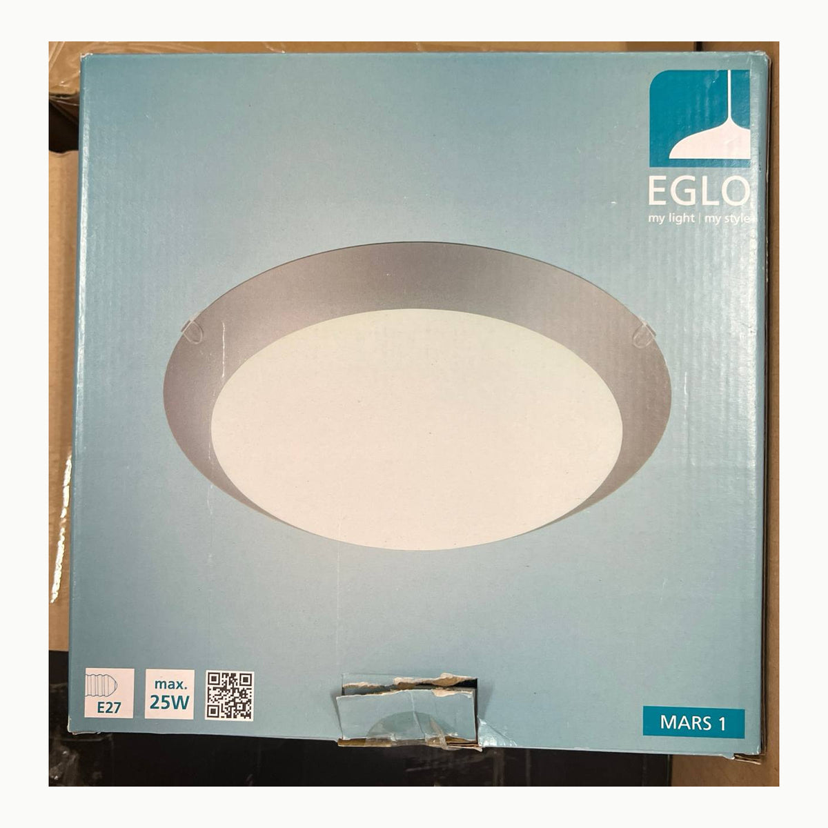 E27 EGLO Deckenlampe Mars 1, 1 flammige Wandleuchte, Deckenleuchte aus