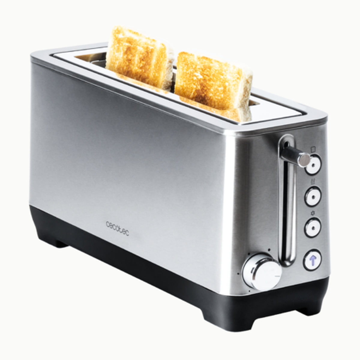 Cecotec Tostadora BigToast Extra. 1100 W, Ranura Larga Extraancha, 4