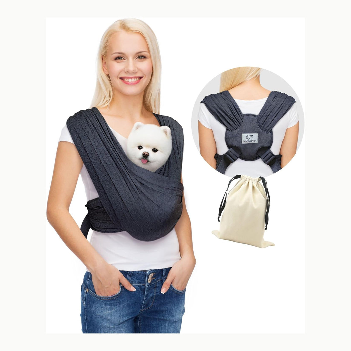 Sarsumir Bandolera para Perro, Transportín para Perros Bolsa de