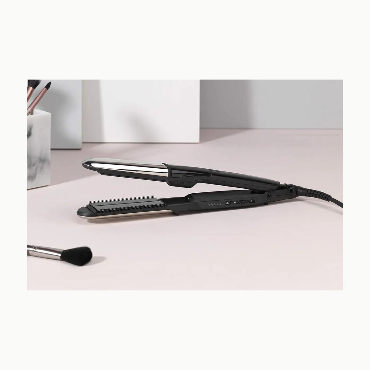 BaByliss Styler Steam Shine ST496E Plancha de pelo con vapor Alisa y