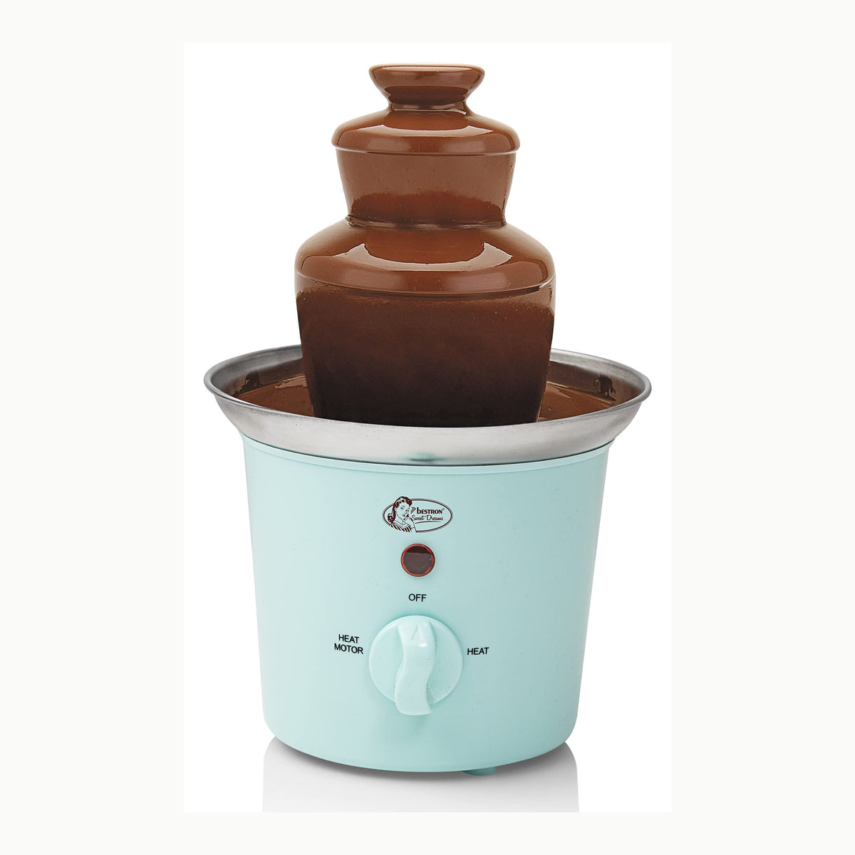 Bestron Fuente de chocolate con 3 niveles, pequeña fuente de