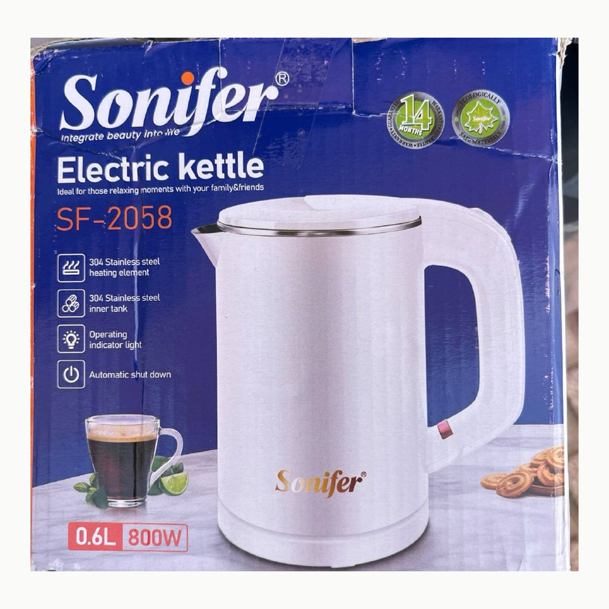 Bollitore da viaggio da 0,6l in acciaio inox da campeggio bollitore