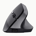 Trust Yuno Ratón Vertical Inalámbrico, Ratón Ergonómico Recargable