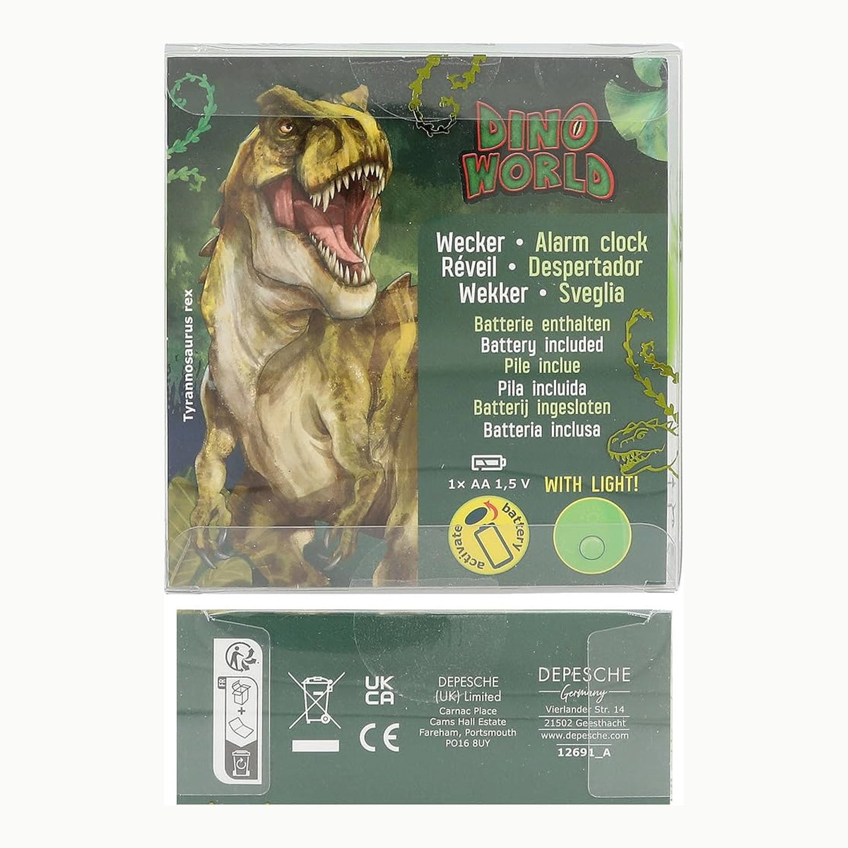 Dino World Wecker Depesche 12691 Dino World - Wecker für Kinder in