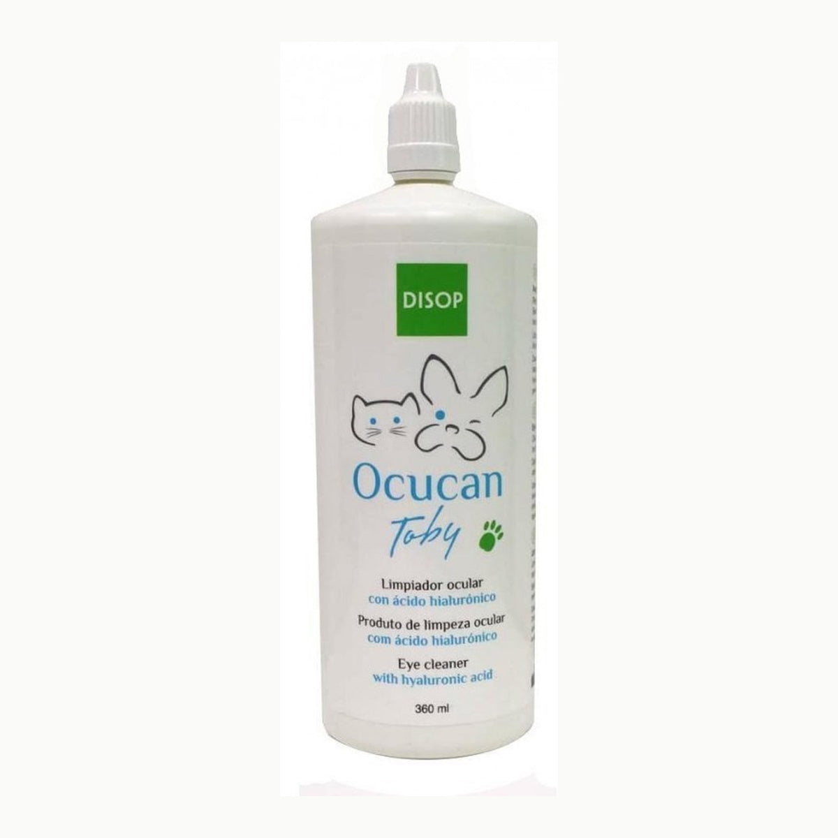 Ocucan Limpiador Ocular con Ácido Hialurónico para Perros y Gatos.