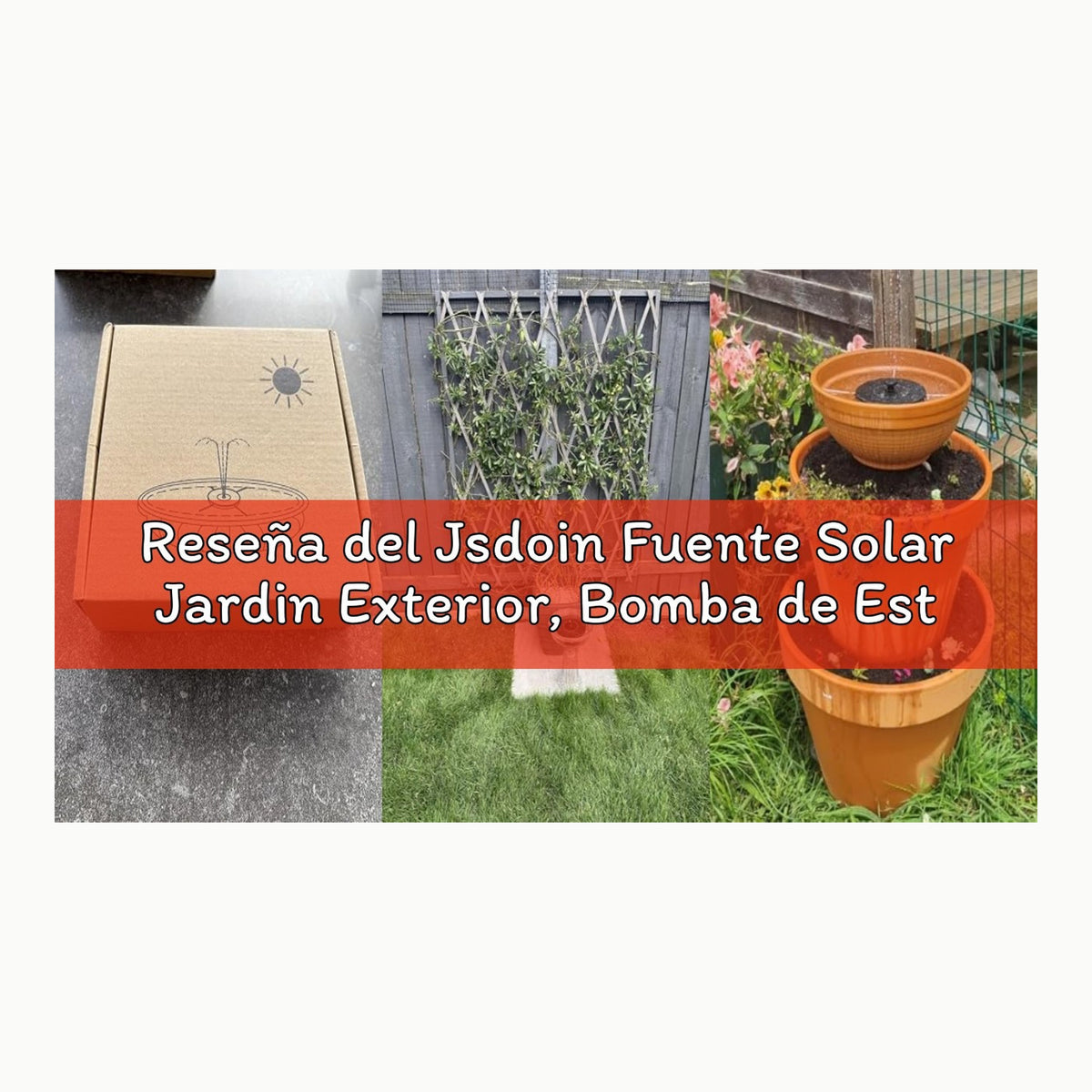 Jsdoin Fuente Solar Jardin Exterior, Bomba de Estanque Solar y 7