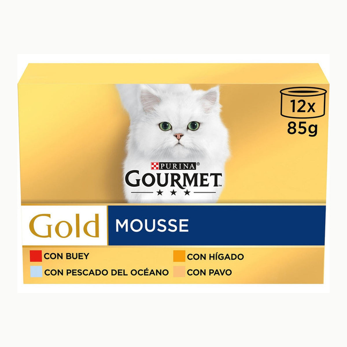 GOURMET Gold Mousse, Comida Húmeda para Gato Adulto, Mousse, Surtido
