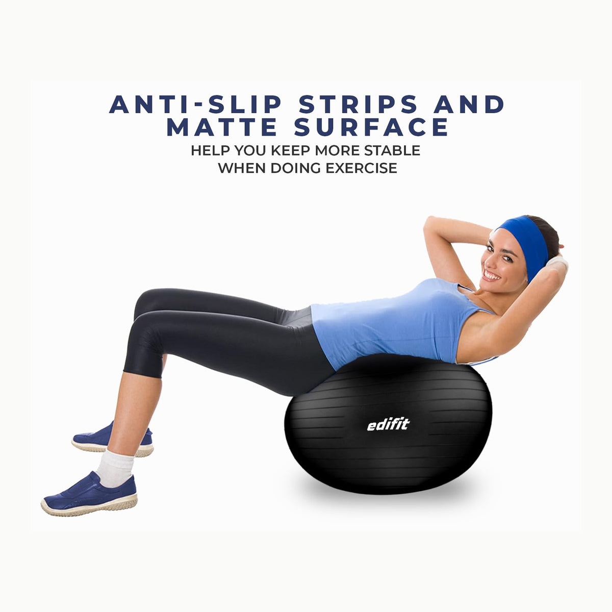 EDIFIT, Pelota de Pilates, 55,65 y 75, Ejercicio en Casa, Incluye