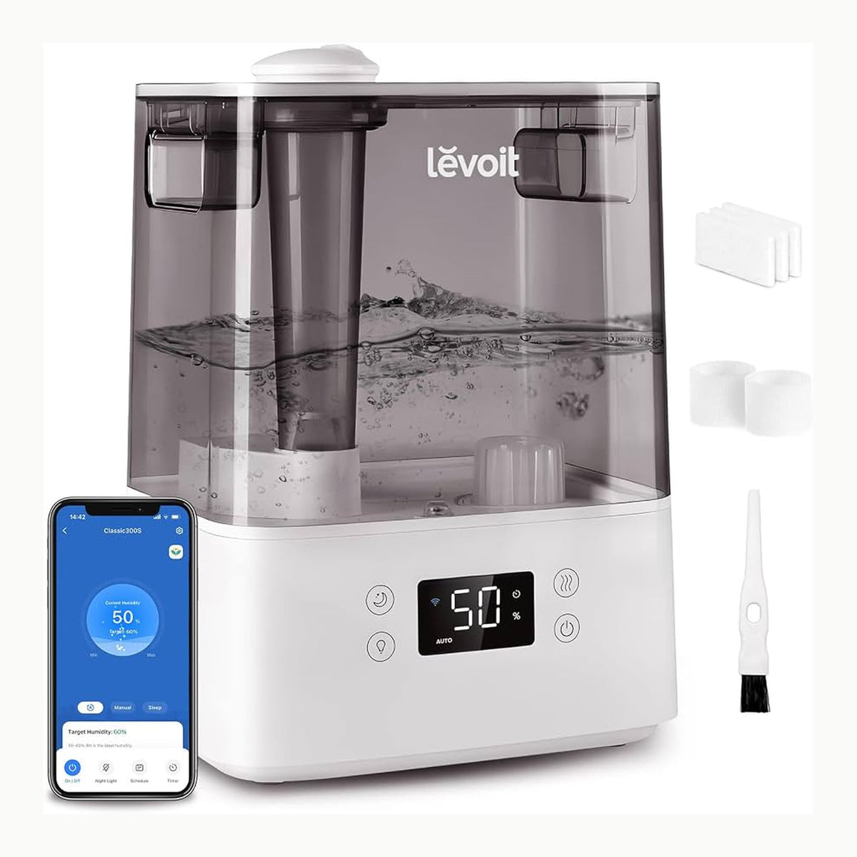 LEVOIT Humidificador Bebés, 2.5L Hasta 25H para Dormitorio
