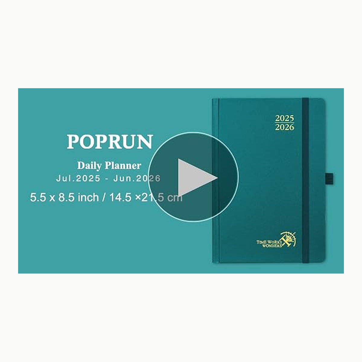 Agenda Diaria POPRUN Agenda 2025 2026 Dia Por Pagina 21,5 x 14,5 cm