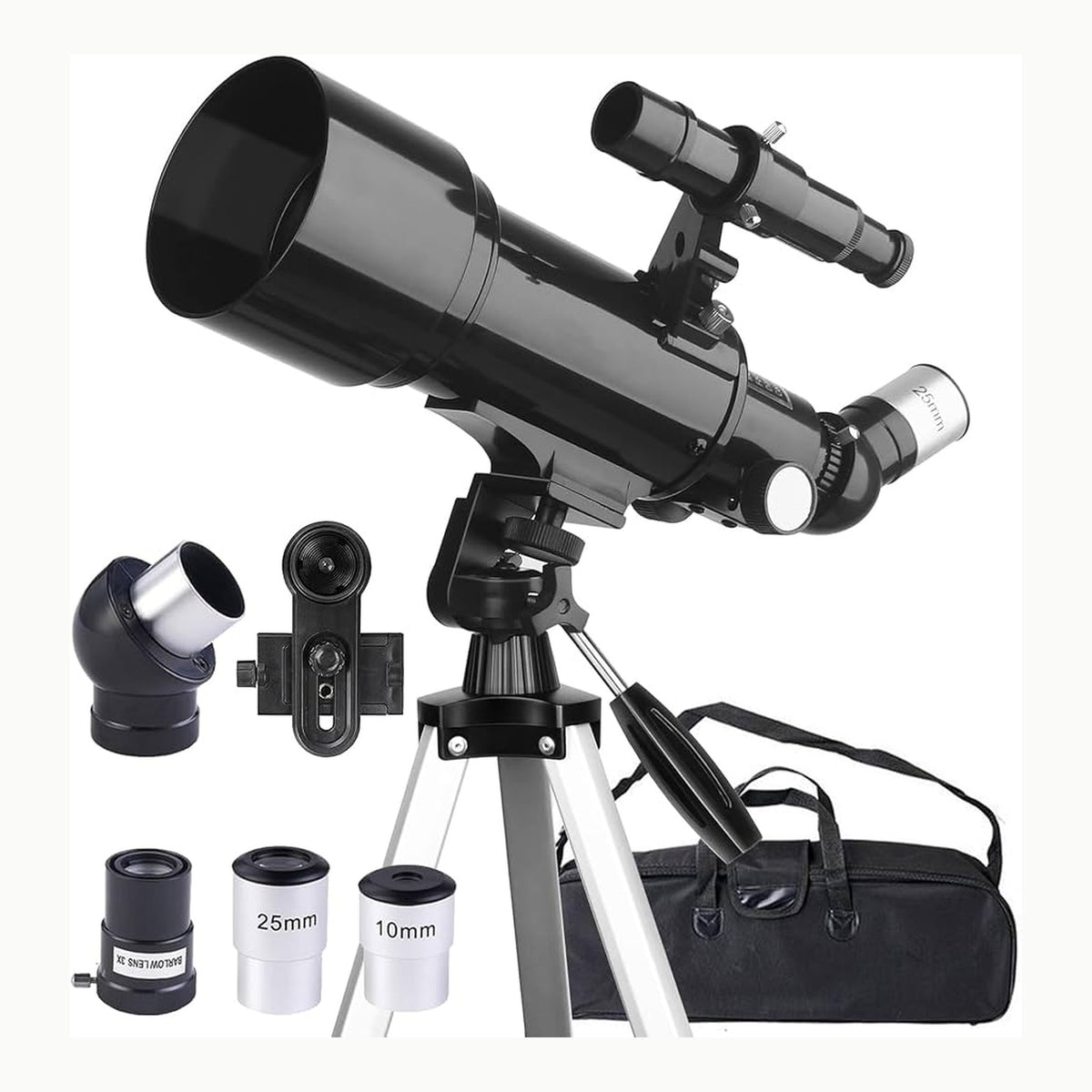 Misilmp Telescopio Astronómico, Telescopio para Niños Zoom 360/50 mm