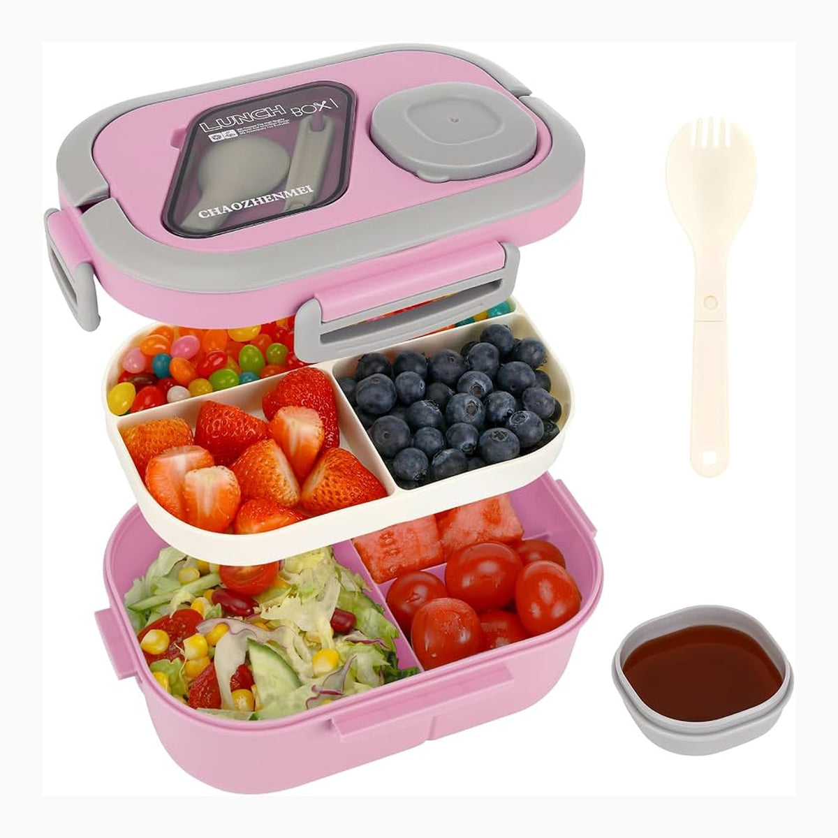 Fiambrera con Compartimentos Kasanni Fiambrera, lunch box, bento box