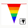 Guirnalda de banderines triangulares de plástico multicolor 10m