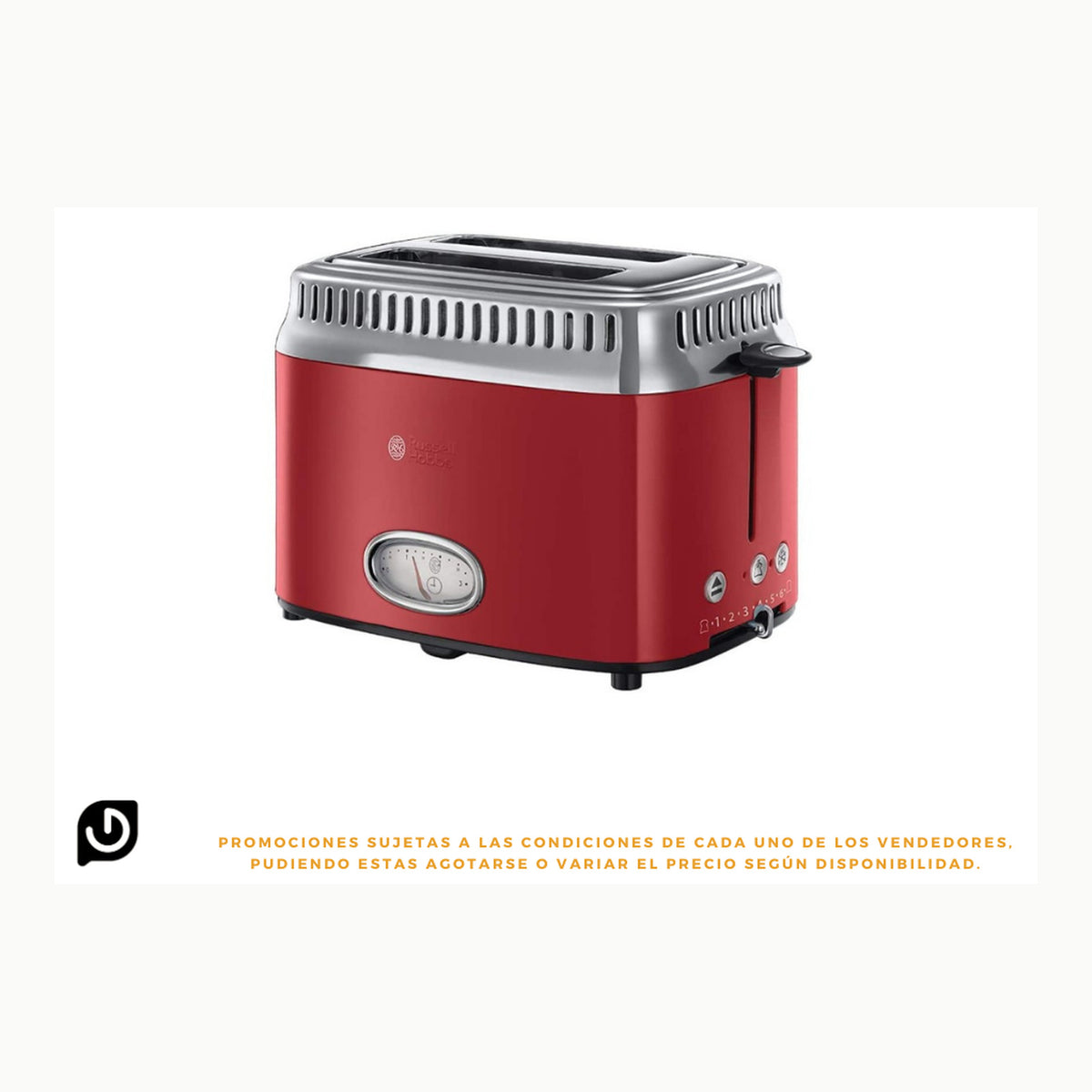 Russell Hobbs Tostadora Colours Plus, 2 Ranuras Cortas y Anchas