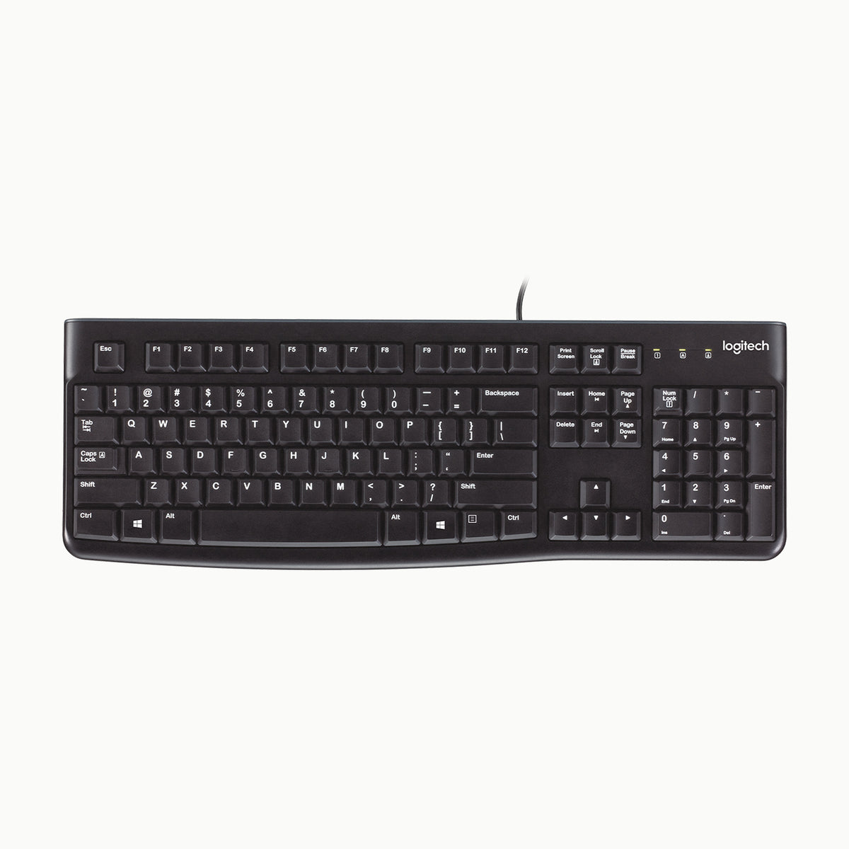 Logitech K120 Teclado con Cable para Windows, USB Plug-and-Play