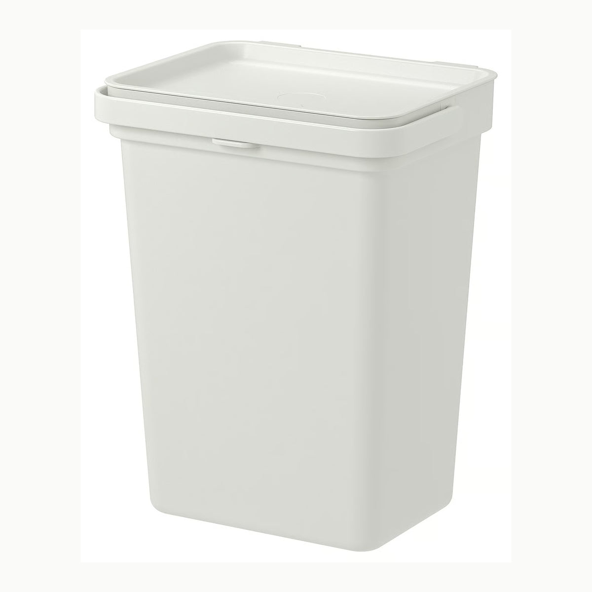 IKEA HÅLLBAR cubo con tapa, blanco/gris claro, 22 l