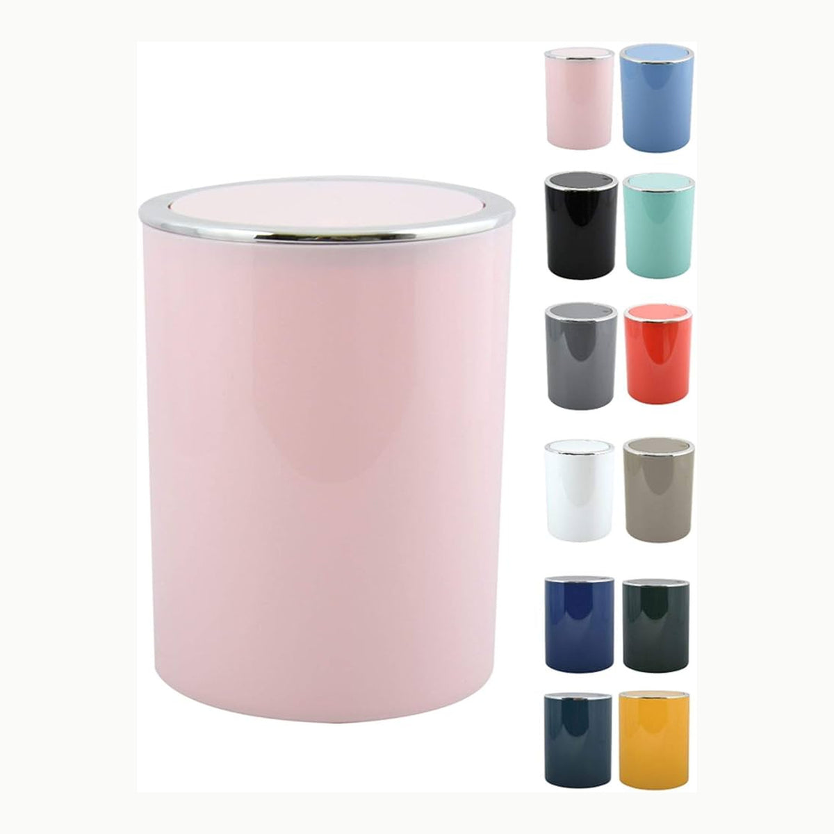 MSV Papelera decorativa oficina o baño 6 Litros Bad Serie Aspen
